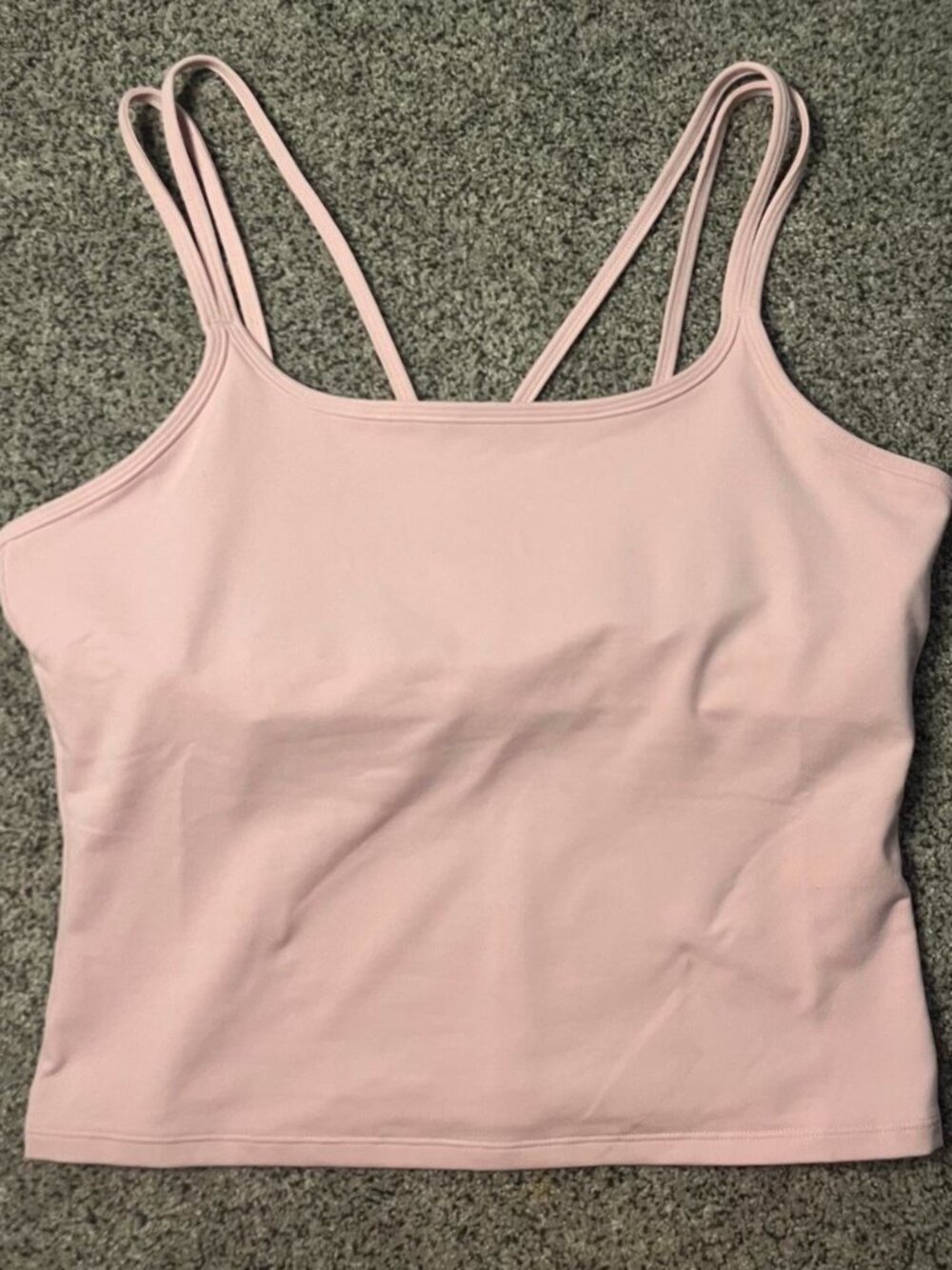 Baby pink Under Armor athletic tank top